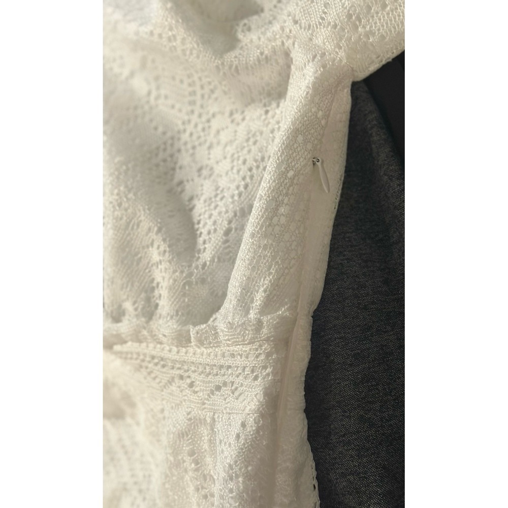 JessaKae Elegant White Lace Midi Dress - Picture 15 of 15